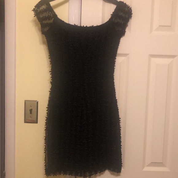 Betsey Johnson Vintage Mesh Bow Mini “LBD” Size Small Black Label - Picture 3 of 10